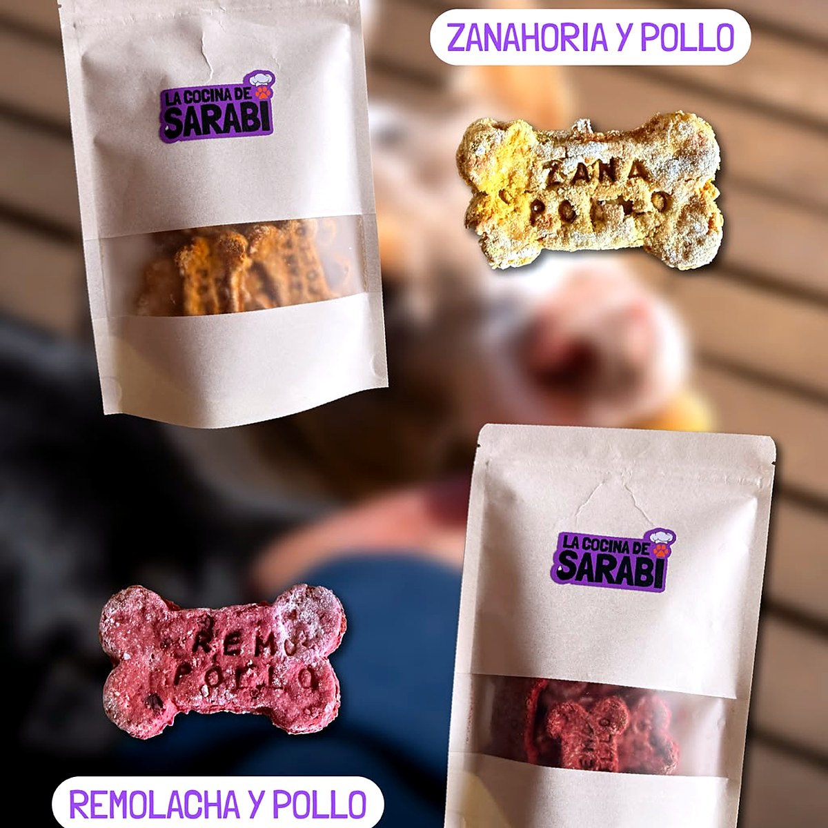 Galletitas de pollo y zanahoria · 150 g